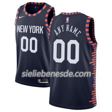 Herren NBA New York Knicks Trikot 2018-19 Nike City Edition Navy Swingman - Benutzerdefinierte